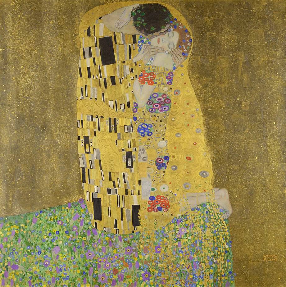 Gustaw Klimt Pocałunek. Obraz olejny.